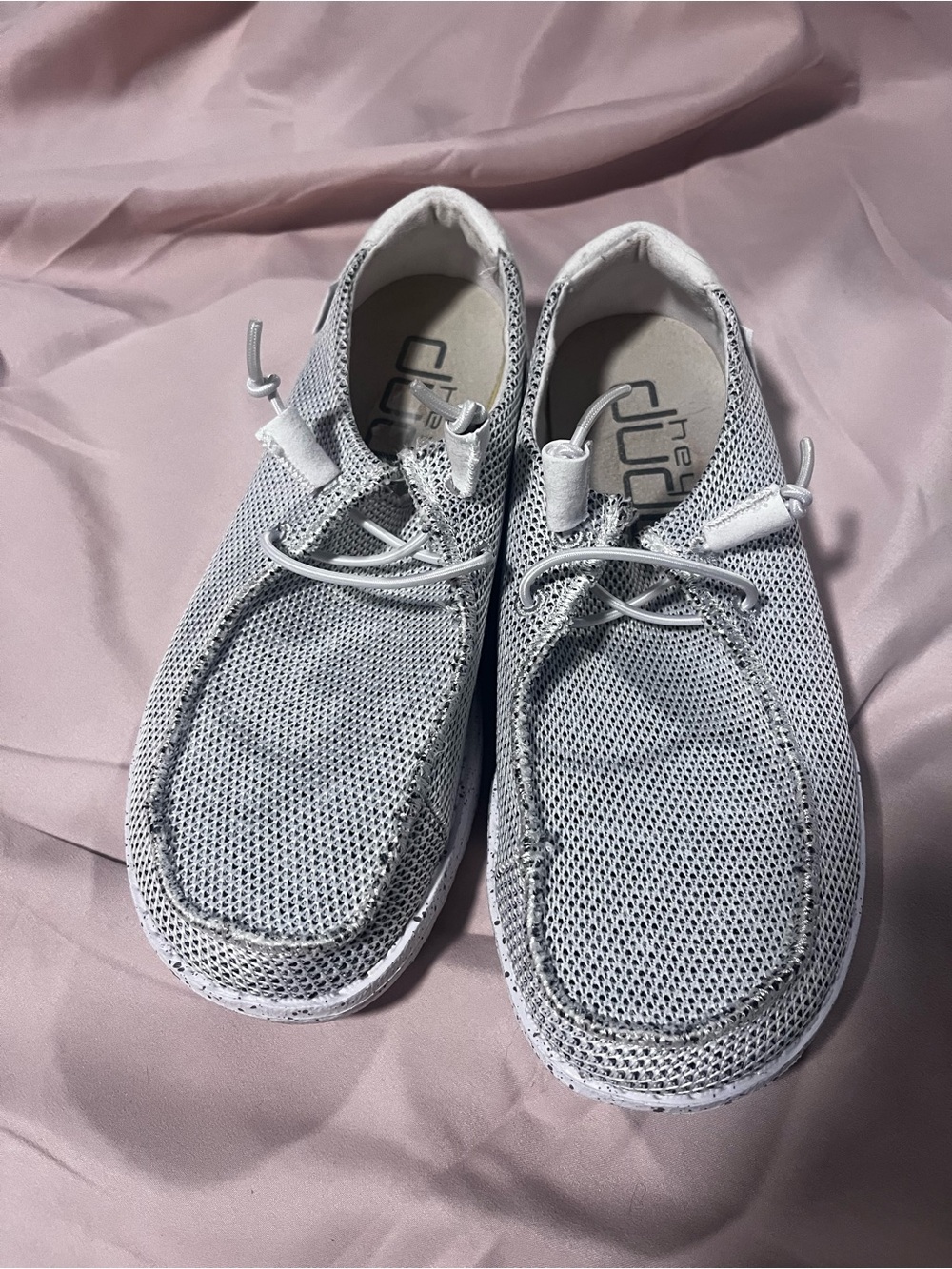 Hey Dude Casual Mesh Slip-On Loafers in White size 6 worn once
